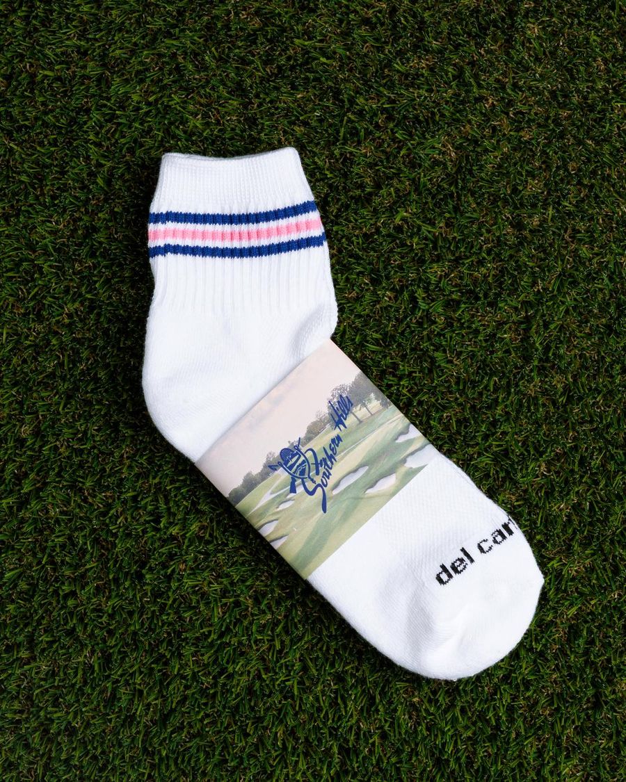 Custom Southern Hills logo golf socks by Del Campo