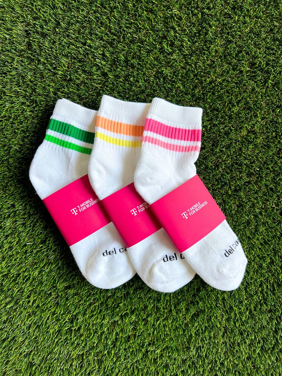 Custom T-Mobile logo golf socks by Del Campo