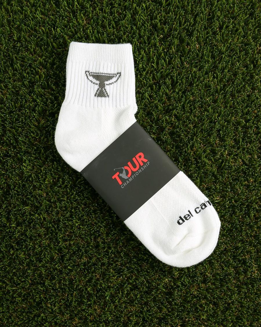Custom TOUR Championship logo golf socks by Del Campo