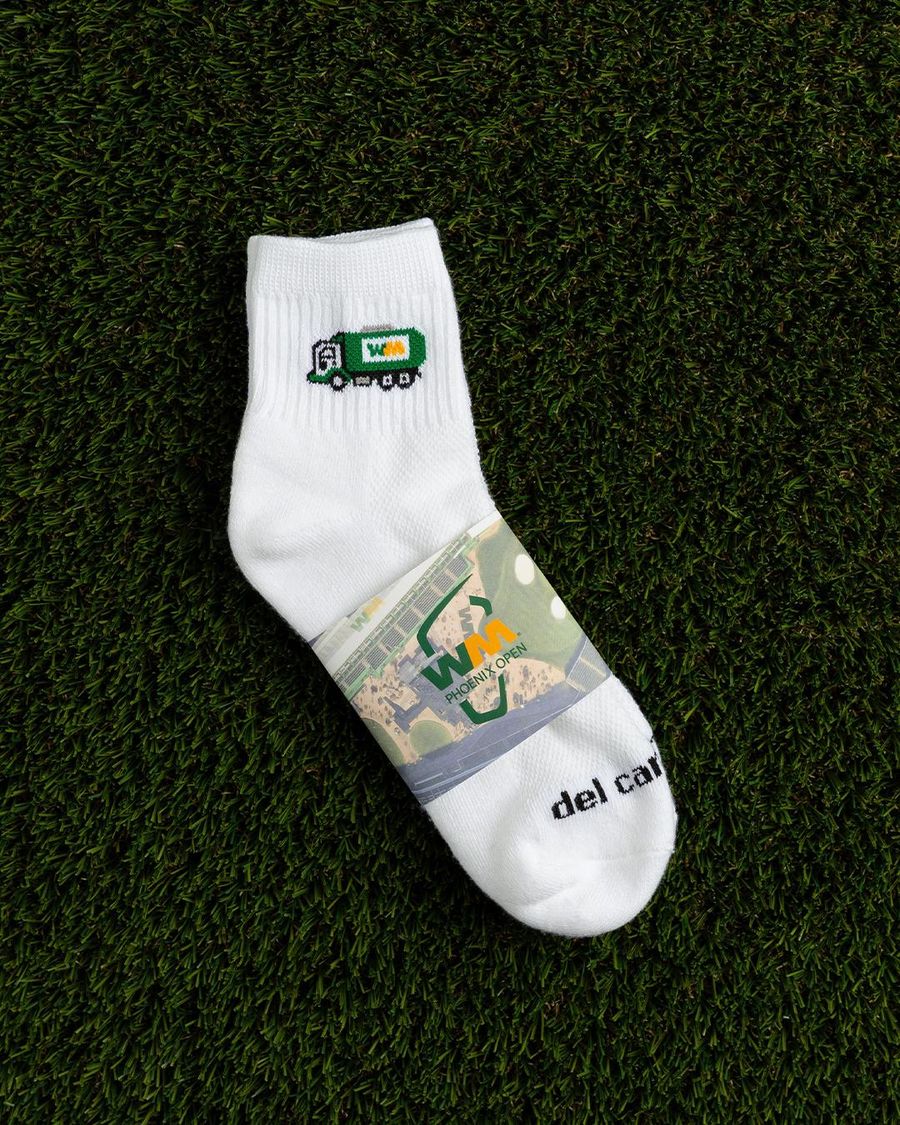 Custom WM Phoenix Open logo golf socks by Del Campo