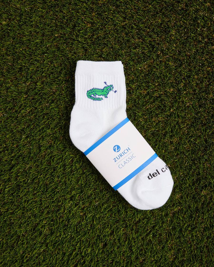 Custom Zurich Classic logo golf socks by Del Campo