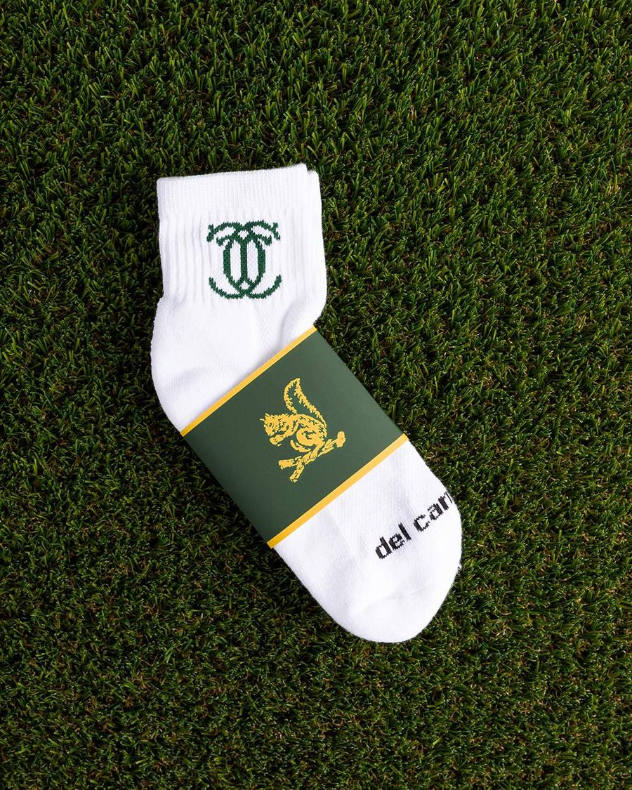 Custom The Country Club logo golf socks by Del Campo